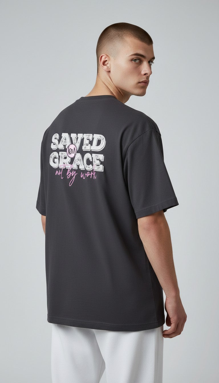 "Saved by Grace" Black  T-Shirt