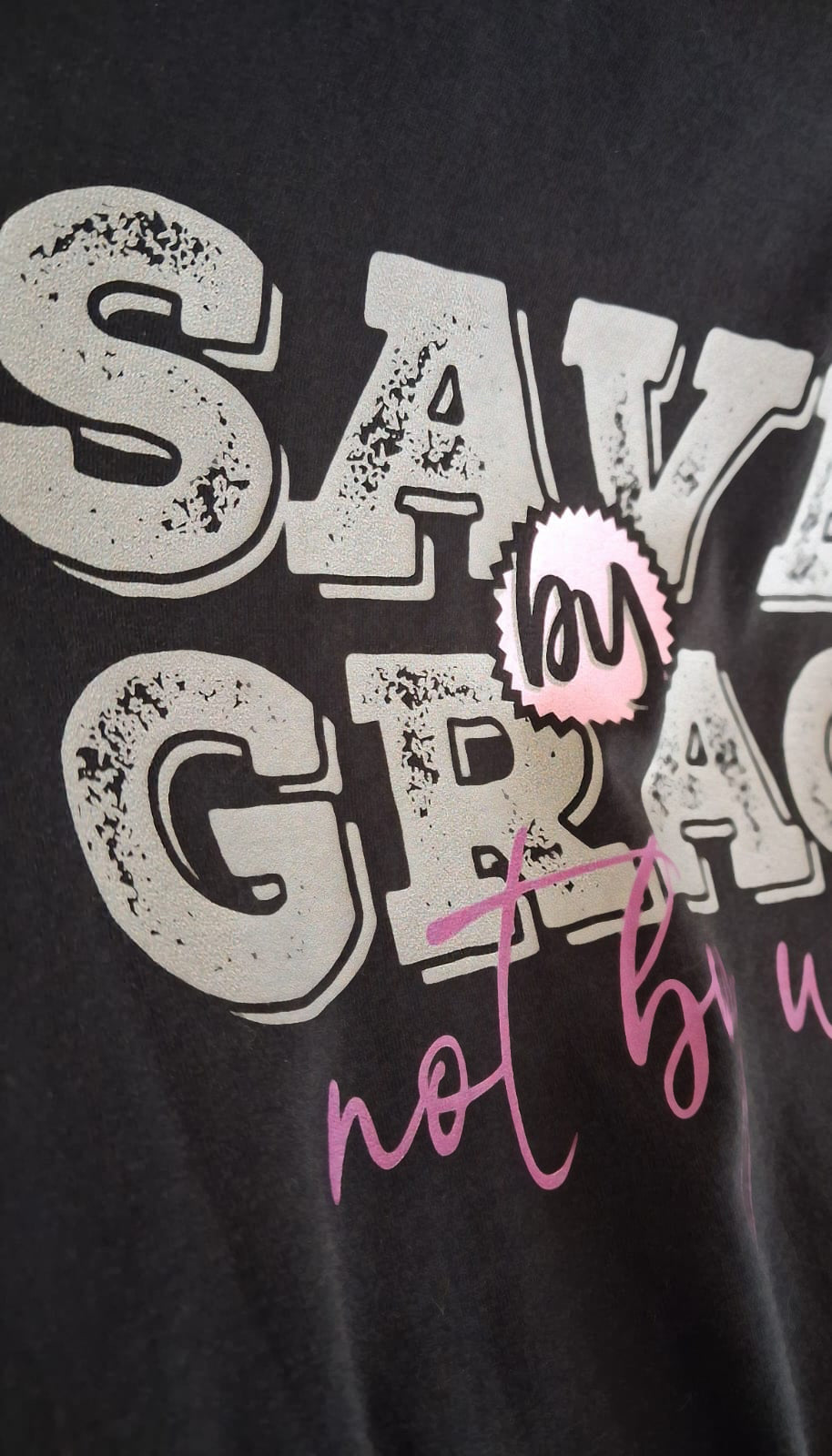 "Saved by Grace" Black  T-Shirt