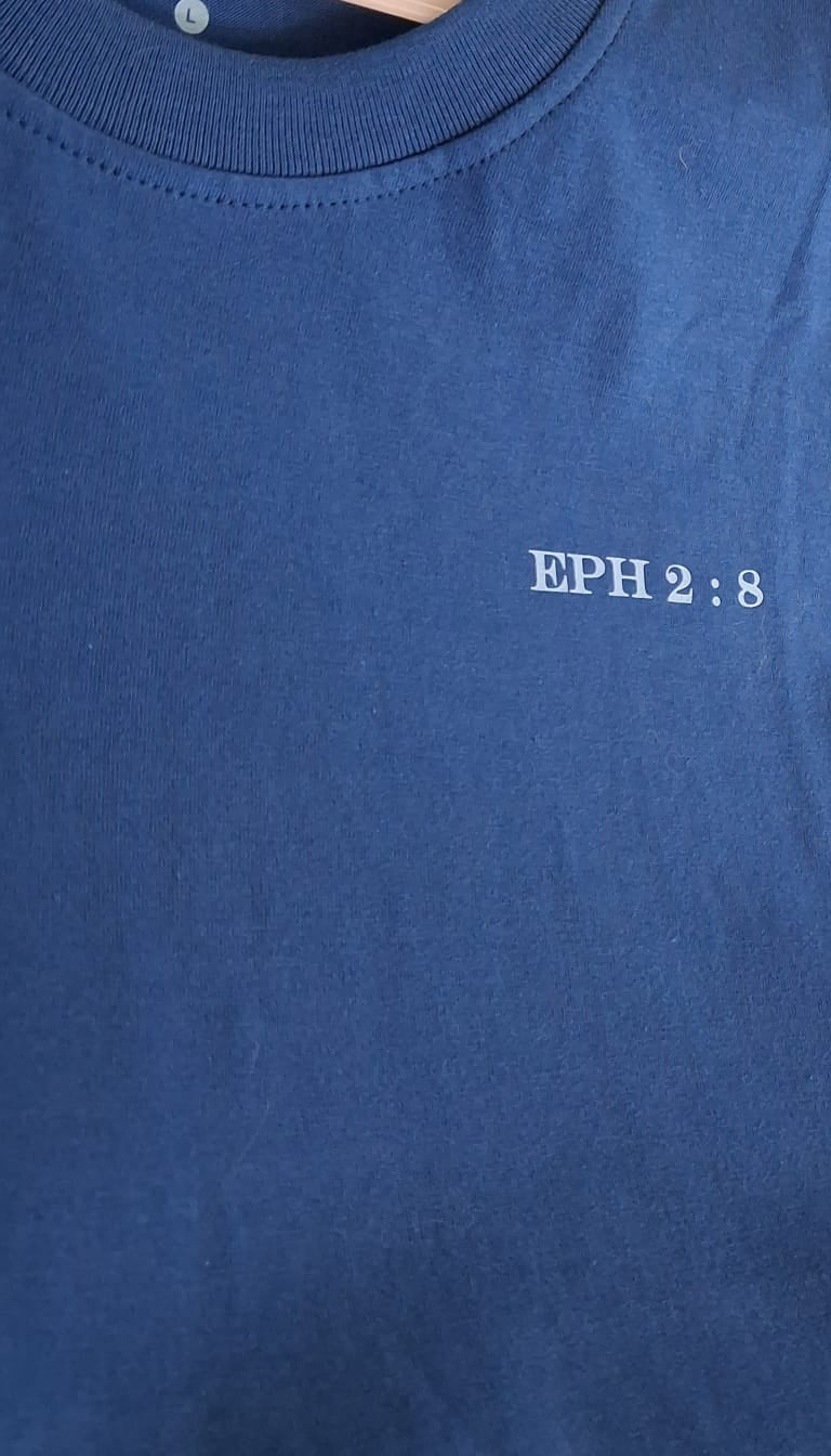 "Saved by Grace" Blue T-Shirt